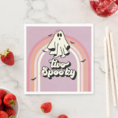 groovy Ghost retro Halloween Two Spooky Birthday Servet (Insitu)