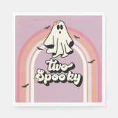 groovy Ghost retro Halloween Two Spooky Birthday Servet (Voorkant)
