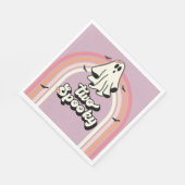 groovy Ghost retro Halloween Two Spooky Birthday Servet (Hoek)