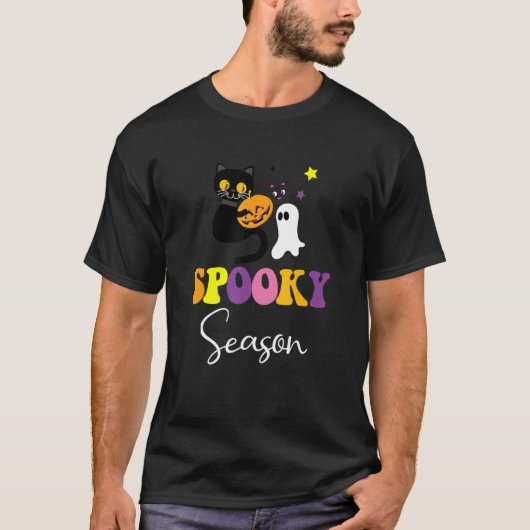 Groovy Ghost Spooky Season T-shirt (Voorkant)