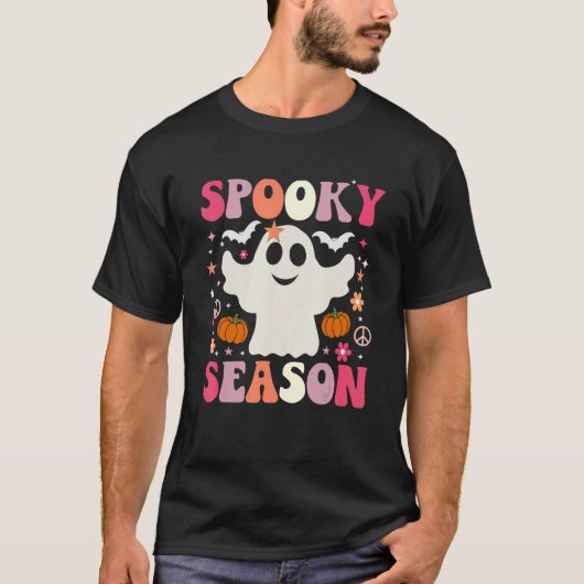 Groovy Ghost Spooky Season T-shirt (Voorkant)
