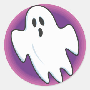Groovy Ghost-Stickers Ronde Sticker