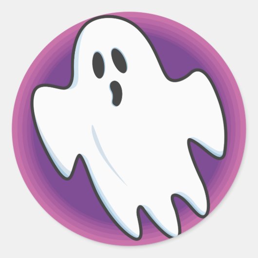 Groovy Ghost-Stickers Ronde Sticker (Voorkant)