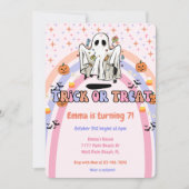 Groovy Ghost Trick or treat Halloween Kaart (Voorkant)