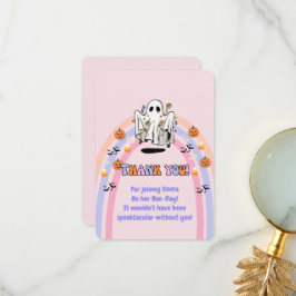 Groovy Ghost Trick or Treat Halloween Verjaardag Bedankkaart