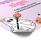 Groovy Ghost Verjaardagsfeesttafel Teken Poster (Hoek)