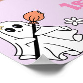 Groovy Ghost Verjaardagsfoto Milestone Poster (Hoek)