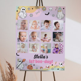 Groovy Ghost Verjaardagsfoto Milestone Poster