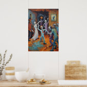 Groovy Ghouls & Wicked Witches | Halloweendans Poster (Keuken)