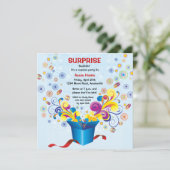 Groovy Gift Box Uitnodiging (Staand voorkant)