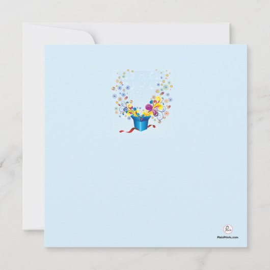 Groovy Gift Box Uitnodiging (Achterkant)