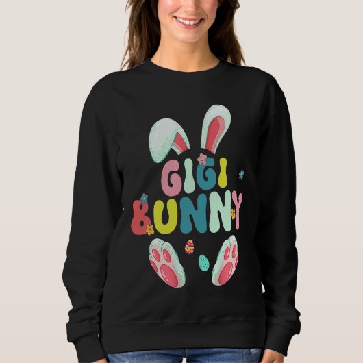 Groovy Gigi Bunny  Happy Easter Mother's Day 2023 Trui (Voorkant)