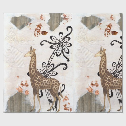 Groovy Giraffe Cadeaupapier (Vlak)