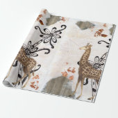 Groovy Giraffe Cadeaupapier (Uitgerold)