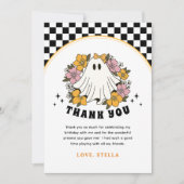 Groovy Girl Halloween Verjaardag Bedankkaart (Voorkant)