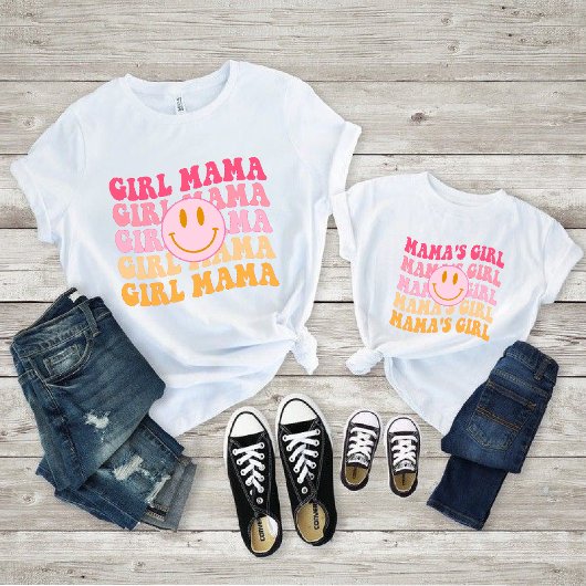 groovy Girl Mama, dat past bij mama en ik Retro T-shirt