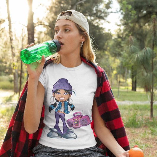 Groovy Girl met een stereo T-shirt