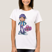 Groovy Girl met een stereo T-shirt (Voorkant)