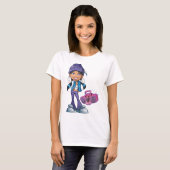 Groovy Girl met een stereo T-shirt (Voorkant volledig)