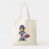 Groovy Girl met een stereo Tote Bag (Achterkant)