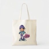 Groovy Girl met een stereo Tote Bag (Voorkant)