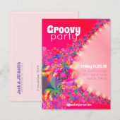 Groovy Girls Party Invitation Briefkaart (Voorkant / Achterkant)