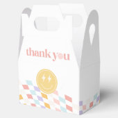 Groovy Girl's Pastel Geruite Retro Bedankdoosjes (Geopend)