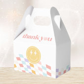 Groovy Girl's Pastel Geruite Retro Bedankdoosjes