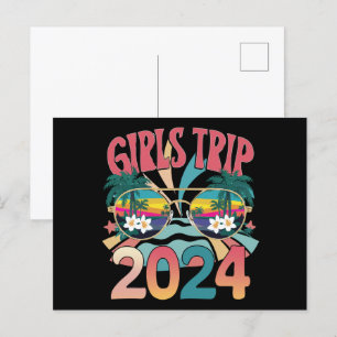 Groovy Girls Trip 2024 Weekend Zomer Strand  Briefkaart