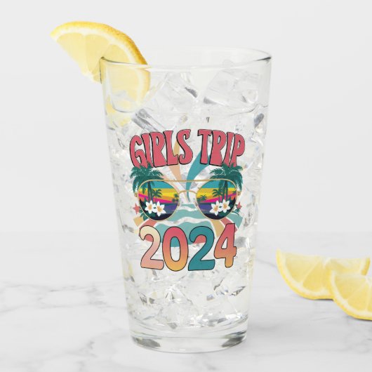 Groovy Girls Trip 2024 Weekend Zomer Strand  Glas (Voorkant ijs)