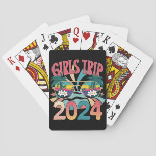 Groovy Girls Trip 2024 Weekend Zomer Strand  Pokerkaarten