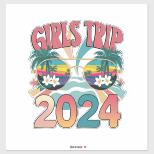 Groovy Girls Trip 2024 Weekend Zomer Strand Sticker