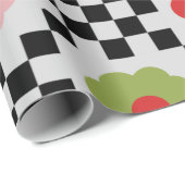 Groovy Girly Psychedelic Checkerboard, Y2K Wrappin Cadeaupapier (Rol Hoek)