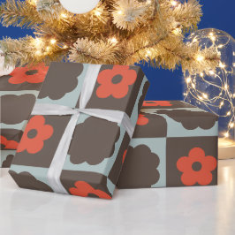 Groovy Girly Psychedelic Checkerboard, Y2K Wrappin Cadeaupapier