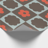 Groovy Girly Psychedelic Checkerboard, Y2K Wrappin Cadeaupapier (Hoek)