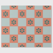 Groovy Girly Psychedelic Checkerboard, Y2K Wrappin Cadeaupapier (Vlak)