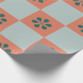 Groovy Girly Psychedelic Checkerboard, Y2K Wrappin Cadeaupapier (Hoek)