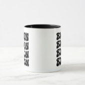 Groovy & Glam: Bichon Retro Wavy Text Mug Mok (Midden)