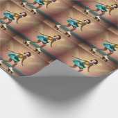 Groovy Glide: Retro ritmes op Schaatsen wielen Cadeaupapier (Hoek)