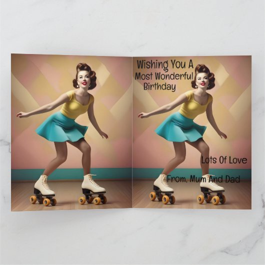 Groovy Glide: Retro ritmes op Schaatsen wielen Kaart (Binnen)