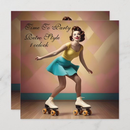 Groovy Glide: Retro ritmes op Schaatsen wielen Save The Date (Voorkant / Achterkant)