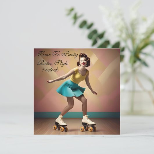 Groovy Glide: Retro ritmes op Schaatsen wielen Save The Date (Staand voorkant)