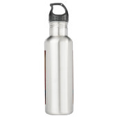 Groovy Glide: Retro ritmes op Schaatsen wielen Waterfles (Achterkant)