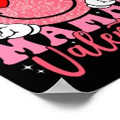 Groovy Glimlach Gezicht Mama's Valentijnsdag Docht Poster (Hoek)