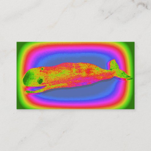 groovy glimlachend walvisachtig visitekaartje (Voorkant)