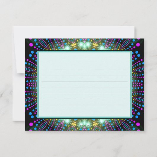 Groovy Glow Blacklight Bat Mitzvah Hartelijk dank, Bedankkaart (Achterkant)