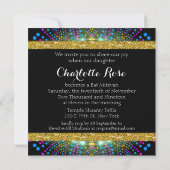 Groovy Glow Blacklight Bat Mitzvah Uitnodiging (Achterkant)