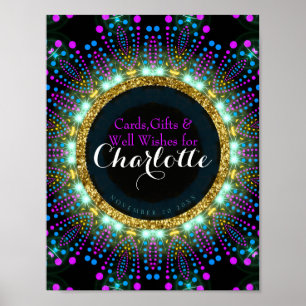Groovy Glow Blacklight Feest Signalerings Poster