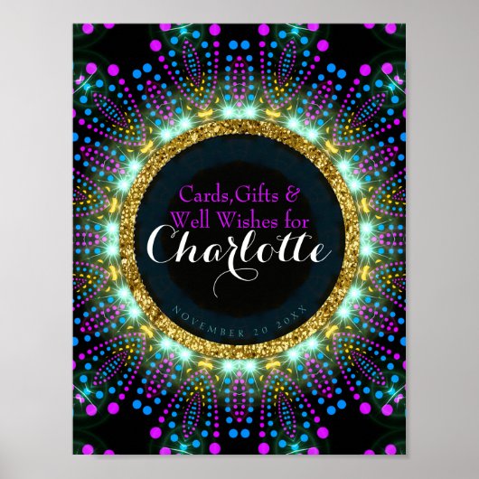 Groovy Glow Blacklight Feest Signalerings Poster (Voorkant)
