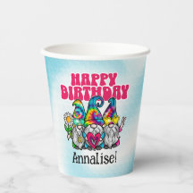 Groovy Gnomen Rainbow Tie Dye Verjaardag